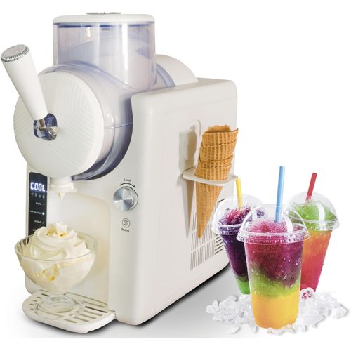 UNOLD Slush-Eismaschine "Sofie 48950", weiß, B:43,5cm H:44,2cm T:22,6cm, Eismaschinen, 2in1-Slush und Softeismaschine, Slush-Eismaschine