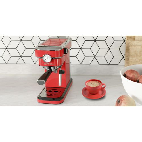 ETA Siebträgermaschine STORIO ETA618190030 Retro rot, 1350W, max.20 bar, Thermoblock
