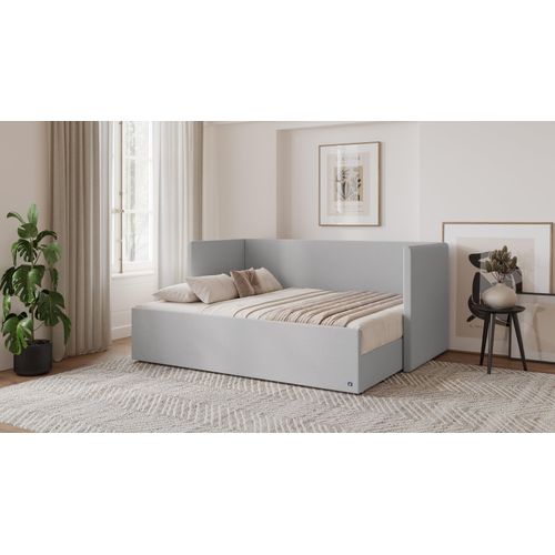 BRUNO Flexibett 160x200 in Hellgrau | Tagesbett inkl. Matratze & Lattenrost