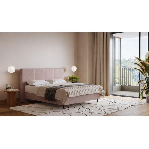 BRUNO Boxspringbett Prestige 180x200cm in Blush Rosa | 6 Farben & 4 Kopfteile wählbar | Luxus 27 cm Pulse-Latex-Matratze | Made in Germany