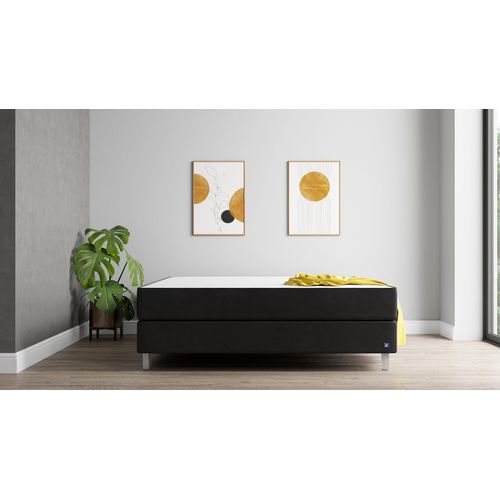 BRUNO Boxspringbett Premium 160x200cm in Schwarz | Matratzen-Härtegrad: Links H2 / Rechts H3 | mehrfach ausgezeichnet in Design & Qualität