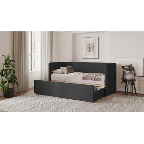 BRUNO Flexibett 80x200 in Schwarz | Tagesbett inkl. Matratze & Lattenrost