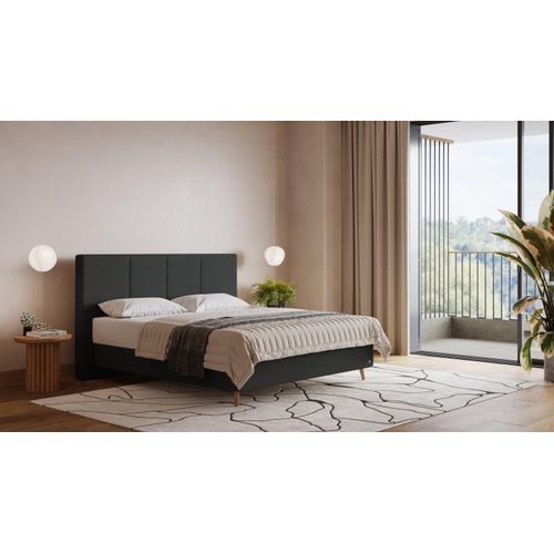 BRUNO Boxspringbett Prestige 160x200cm in Schwarz | 6 Farben & 4 Kopfteile wählbar | Luxus 27 cm Pulse-Latex-Matratze | Made in Germany