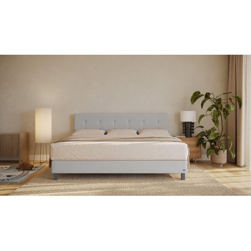 BRUNO Familienbett 240x200cm in Hellgrau | XXL Boxspringbett Premium | mehrfach ausgezeichnet in Design & Qualität
