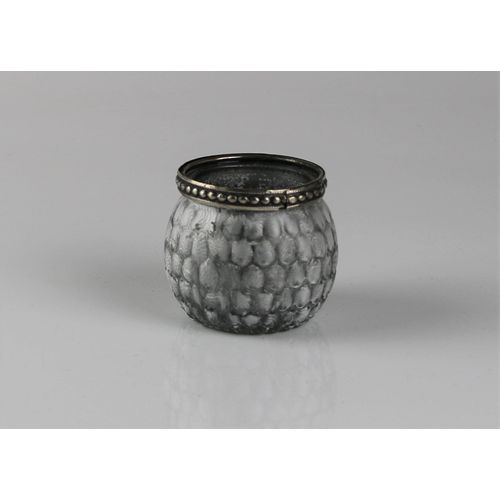 Teelichthalter AM DESIGN "aus Glas", silber (grau), B:6,5cm H:5,5cm, Glas, Kerzenhalter, Teelichthalter, 6er Set, BxH: 6,5x6,5 cm