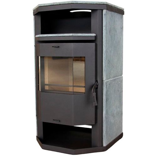 Kaminofen "Prismo Vollstein Exklusiv", schwarz, Kaminöfen, Vollstein Verkleidung, Aufstellort in deinem Zuhause