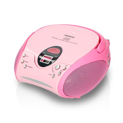 Lenco »Scd-24 Boombox« CD-Player mit Radio und Kopfhöreranschluss - pink