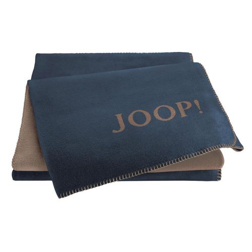 Joop! Wohndecke Uni Doubleface, Dunkelblau, Dunkelbraun, Textil, 150x200 cm, Made in Germany, Oeko-Tex® Standard 100, Kettelrand, pflegeleicht, Wohntextilien, Decken, Kuscheldecken