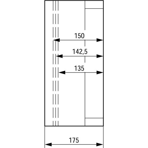 Eaton Einzelgehäuse m.metr.-Vorprägungen CI44E-150