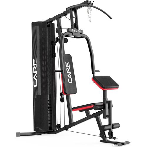 Care Fitness Gym-250-2, 120 kg, 60 kg, Rücken, Bizeps, Brust, Quadrizeps, Schwarz, Stahl, 1650 mm