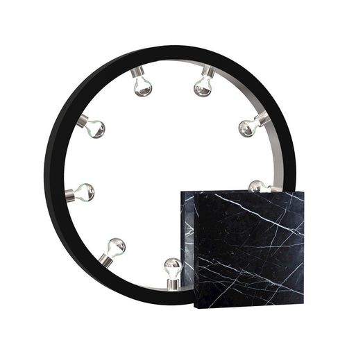 Stehlampe CASSIOPEIA 9xE14 schwarz chrom Nero Marquina Marmor Milagro