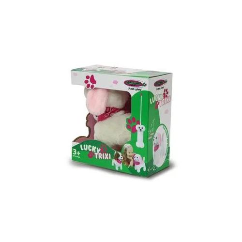Trixi RC Plüschhund Weiss/Rosa 27MHz