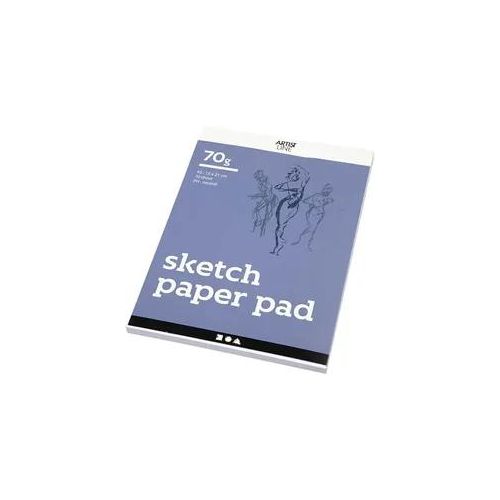 Creativ Company Skizzenblock, A5, 148x210 mm, 70 g, Weiß, 70 Blatt