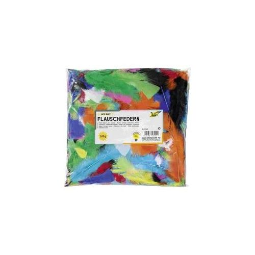 Folia Flauschfedern MIX BUNT, 100g, farbig sortiert