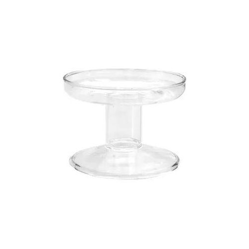 Glas Kerzenhalter, 8,5x8,5x6cm, für Kerzen Ø 7cm