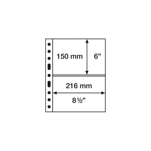 Kunststoffhüllen GRANDE, 2er Einteilung, glasklar