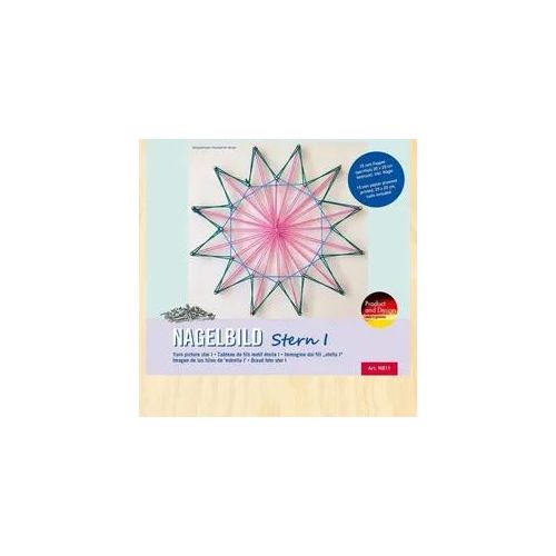 PEBARO NB11 - Nagelbild Stern I, Fadenbild, 20x20cm, Bastelset