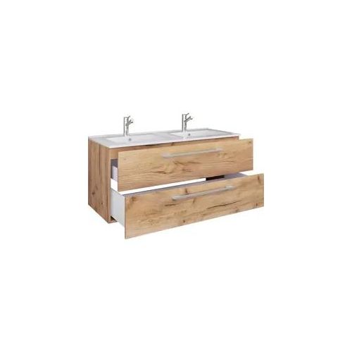 2-tlg. Doppel Zweier Waschplatz Waschtisch Budasi