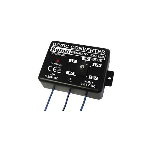 Kemo Spannungswandler Baustein Eingangsspannung (Bereich): 6 - 28 V/DC Ausgangsspannung (Bereich): 3 - 15 V/DC 1.5 A