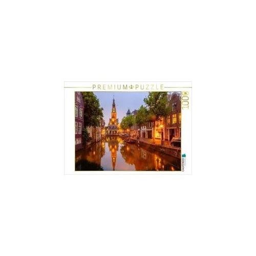 CALVENDO Puzzle Alkmaar zur Blauen Stunde 1000 Teile Lege-Größe 64x48cm Foto-Puzzle für glückliche Stunden