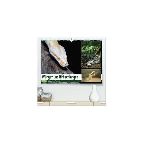 Würge- und Giftschlangen (hochwertiger Premium Wandkalender 2026 DIN A2 quer), Kunstdruck in Hochglanz