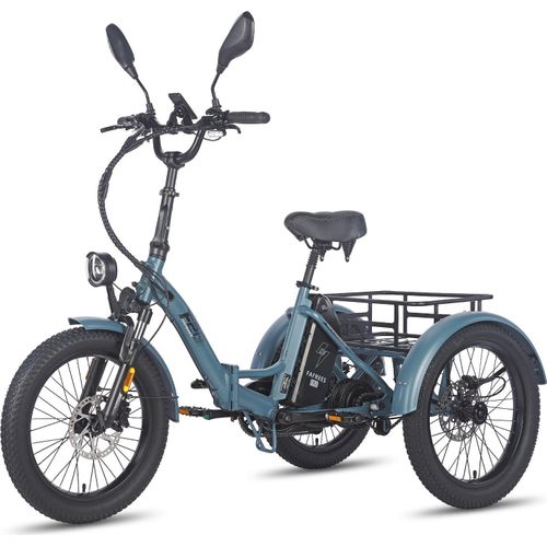 FAFREES F20 Mate E-Lastenrad - Akku 48V21AH 20-Zoll-Rädern Hydraulische Bremsen - Graublau