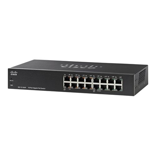 Cisco SG110-16HP-EU Cisco SG110-16HP PoE/GE/UNM/16 | 8x PoE, PoE-Budget 64W