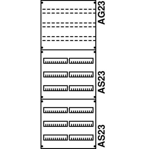 STRIEBEL & JOHN Verteilerfeld 12TE 12xDIN VERTEILERFELD