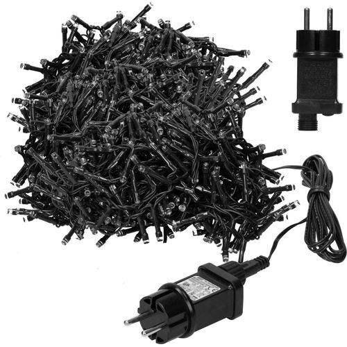 ECD Germany LED Cluster Lichterkette 39m, 3000 LEDs Warmweiß, mit Timer und 8 Leuchtmodi, Strombetrieb, IP44, Weihnachtsbeleuchtung Weihnachtsbaum