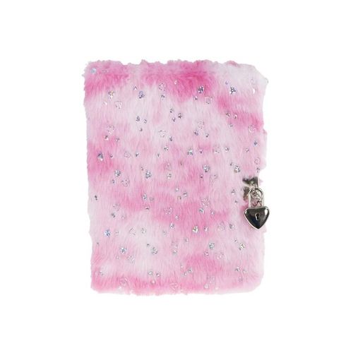 Tinka DIARY PINK PLUSH W/HEARTS W/LOCK