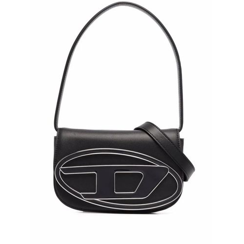 Diesel Hobo Bags - Black Leather Foldover Bag - Gr. unisize - in Weiß - für Damen
