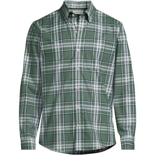 CLASSIC FIT. Bügelfreies Twillhemd, Herren,  Grün, Baumwolle, by Lands' End