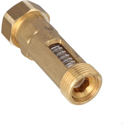 Solar-Abgleich- und Messventil Tacosetter Inline 130 DN20, 8-28 L/min, GZ 1 Zoll x GW 1 Zoll, TB130C, Pb8Bar, Glykolskala