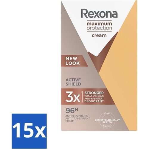 Rexona - Deodorant Stick - Maximaler Schutz - Extra starker Schutz - 45 ml - Vorteilspack - 15 Stücke