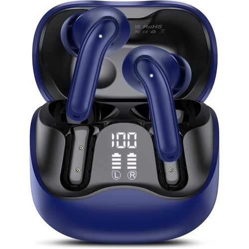 In-Ear-Kopfhörer mit Hybride Aktive Geräuschunterdrückung,Bluetooth 5.4, 6Mic, 49Std. Wiedergabe, kraftvoller Bass, 8 EQ-Modi, APP-Steuerung