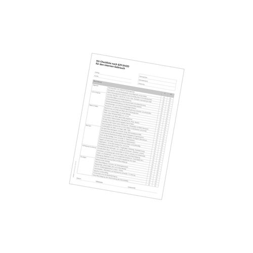 Eichner Block HU Checkliste nach §29 StVZO DIN (9036-00181)