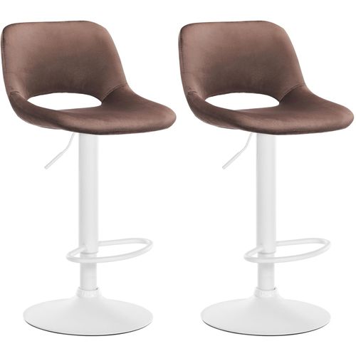CLP 2er Set Barhocker Camden I Samt-Bezug