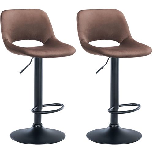 CLP 2er Set Barhocker Camden I Samt-Bezug