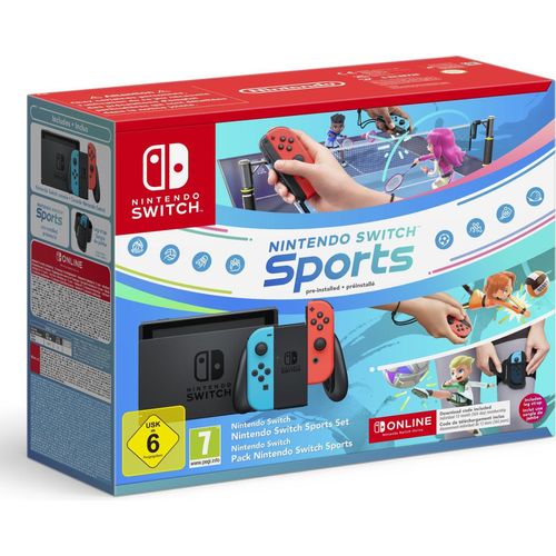 Nintendo Switch V2 Console Neon Red / Blue with Switch Sports
