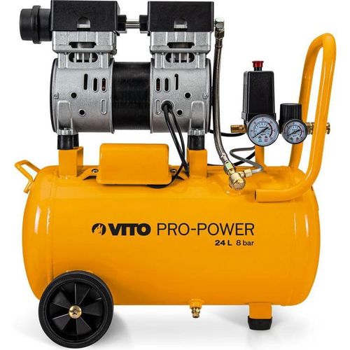 Schalldämpfender Luftkompressor 24 Liter 8 bar 1CV 750W VITO
