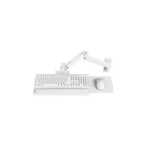 Tastatur Wandhalterung Ergotron LX Pro, mit Mausablagefläche, bis 2,3 kg, neig-/schwenkbar, höhenverstellbar, Aluminium, weiß