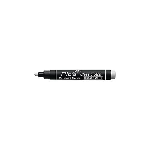 Permanentmarker INSTANT WHITE wei√ü Strich-B.1-4mm Marker PICA, 10 Stück