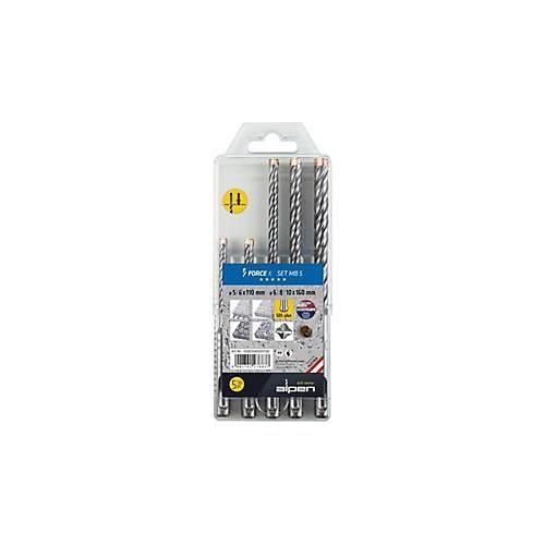 Hammerbohrersatz Force X 5-tlg.SDS-plus Ku.-Box ALPEN