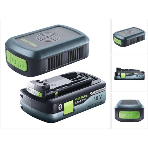 Festool PHC 18 Handy Ladestation Induktionsladung / USB-A / USB-C + 1x Akku 4,0 Ah