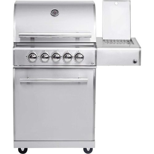 All'Grill Modularer Edelstahl-Gasgrill mit 3 Brennern und Seitenkocher