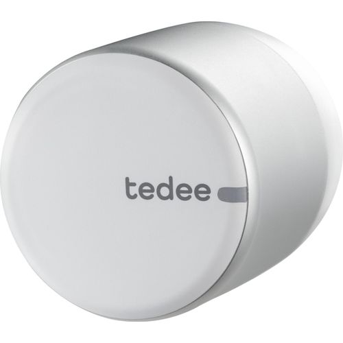Tedee Pro Zutrittskontrollsystem Smarter Türknauf via Smartphone, Smartwatch oder Sprachbefehl zu Öffnen - mit Zugangsberechtigung für Gäste, Aluminium silber