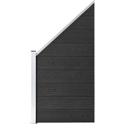 Zaunelement WPC 95x(105-180) cm Grau