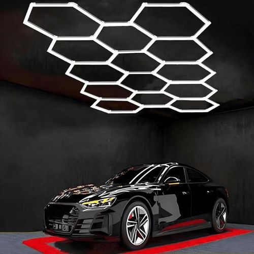 Set mit 14 LED-Leuchten, sechseckig, 370,5 W – 110 lm/W – Kaltweiß 6000 K – 8000 K