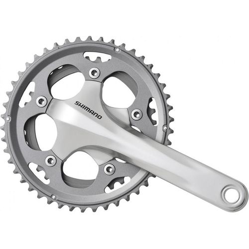 SHIMANO Kurbelgarnitur FC-CX50 10-fach 175 mm 46-36 Zähne, 36 Zähne, Silber.