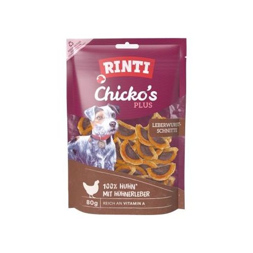 RINTI Chicko Plus Leberwurstschnitte, Huhn mit Hühnerleber 12x80 g